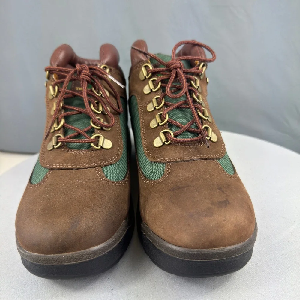 Timberland Field Boot Junior Big Kids Size 5.5 Brown Green Beef Broccoli 16937